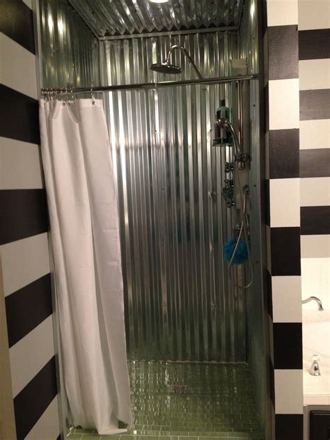 galvanized sheet metal shower|corrugated metal outdoor shower walls.